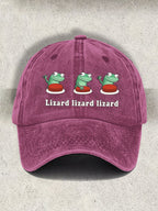 Lizard Lizard Lizard Printed Baseball Cap