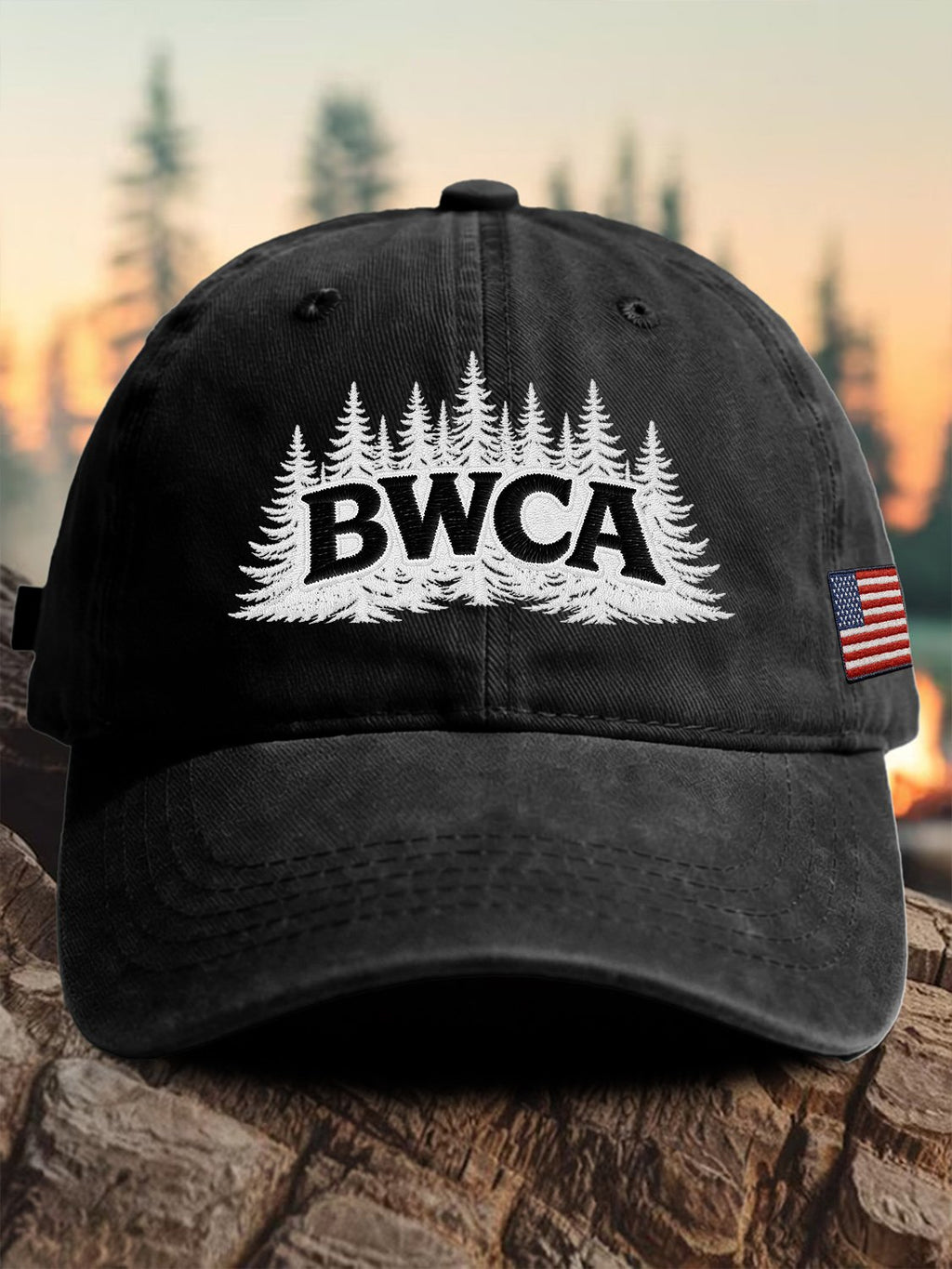 Retro Save The BWCA Save Boundary Waters Canoe Area Wilderness Print Baseball Cap