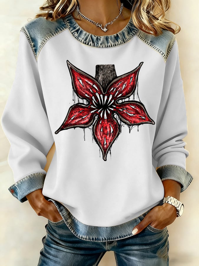 Women's Casual Print Sweatshirt