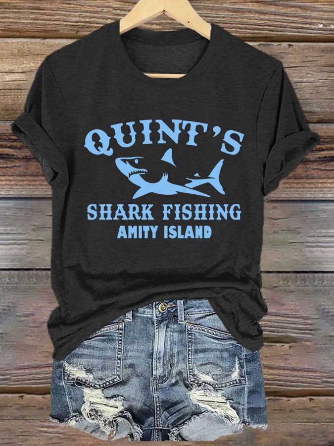 Women's Great White Shark Graphic Casual T-Shirt