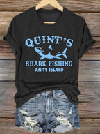 Women's Great White Shark Graphic Casual T-Shirt