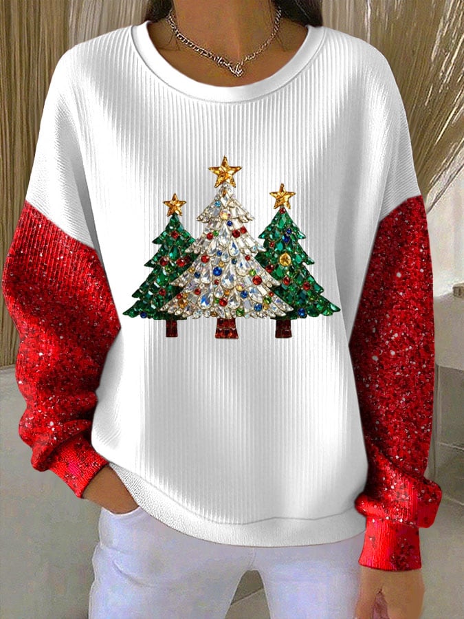 Women'S Christmas Casual Round Neck Sweatshirt
