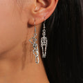 Vintage Witch Skull Earrings, Classic Halloween Personalized Jewelry