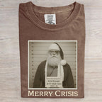 Funny Santas Happy Christmas Art Print T-Shirt