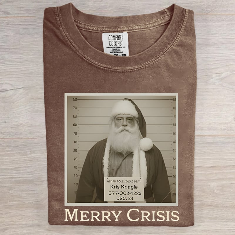 Funny Santas Happy Christmas Art Print T-Shirt