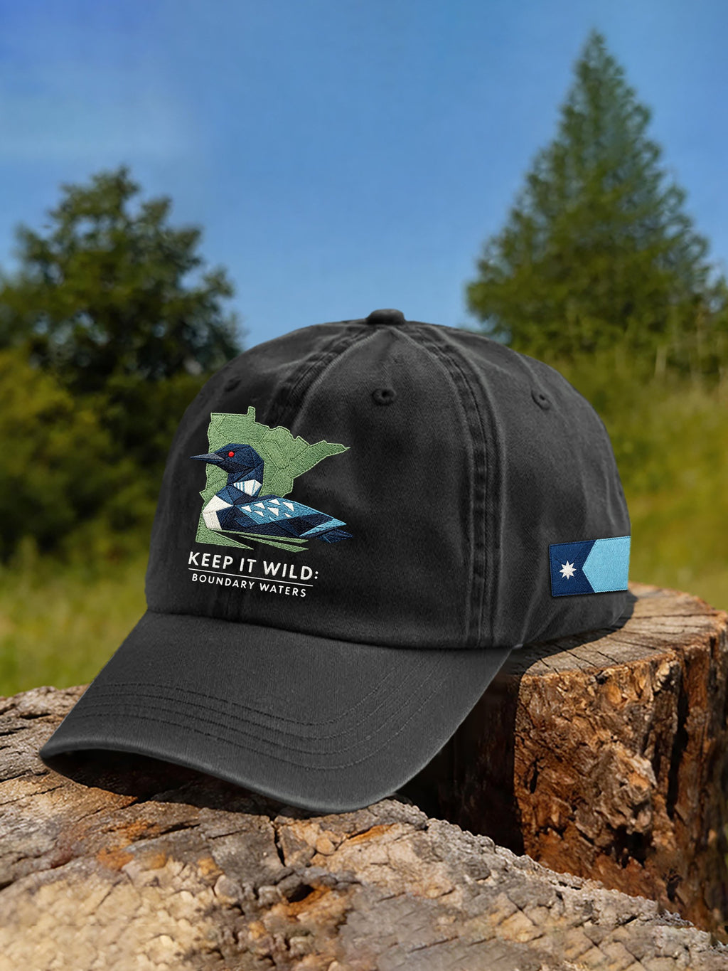 Unisex Save The Boundary Waters Mn State Loon Printed Hat