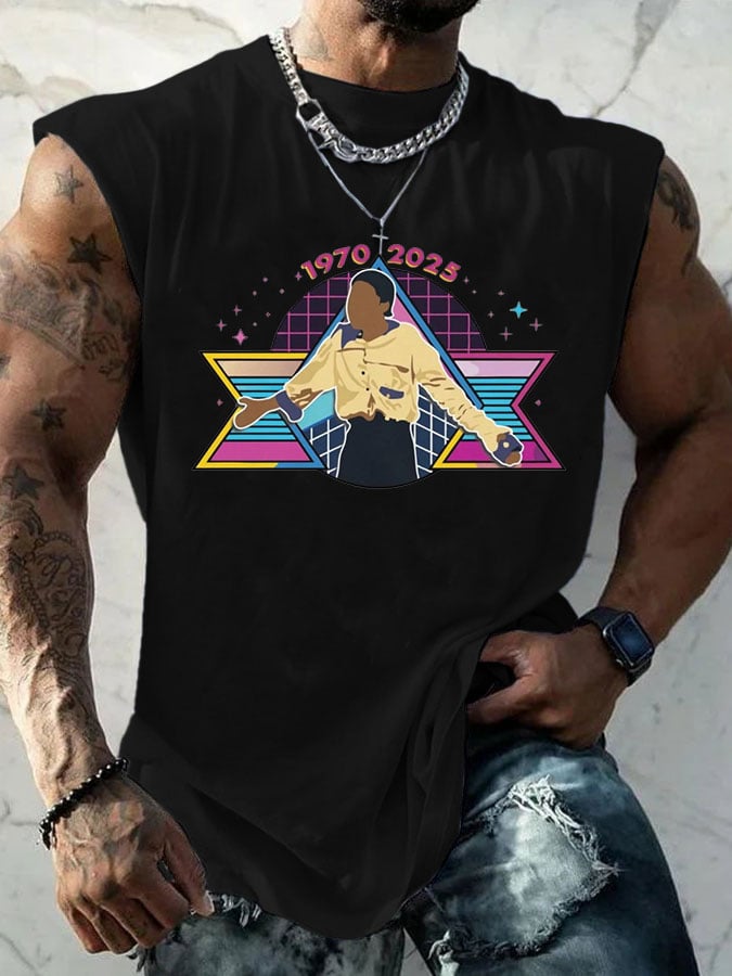 Men'S Commemorate Print Casual Vest