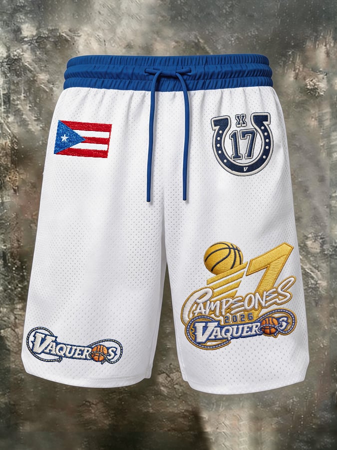 Men's Puerto Rican Basketball Print Casual Cargo Pants