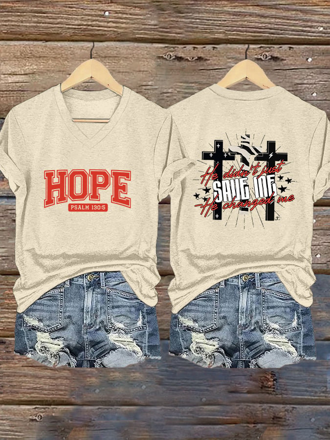Women's Faith CROSS Print Short Sleeve T-Shirt