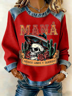 Women's Music Pattern Print Sweatshirt