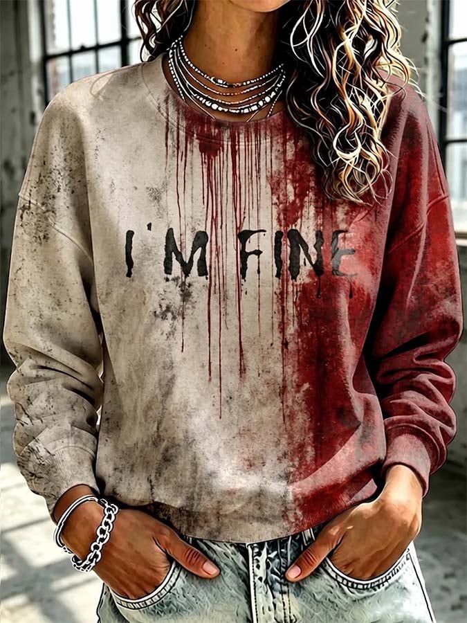 Women'S Casual Printed Sweatshirt