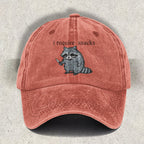 I Require Snacks Embroidered Raccoon Cap