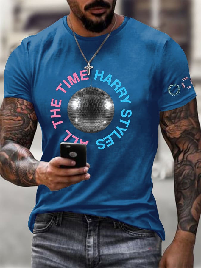 Men's Rock Band Casual Printed Short-Sleeved T-Shirt
