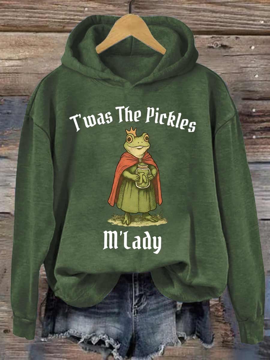 Frog Mom Dad Pregnancy Funny Couple Art Printed Hooded Sweatshirt