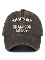 That's My Grandson Out There football Print Baseball Cap