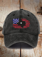 Retro Texas Strong Flag Print Baseball Cap