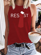 Retro Resist Feminist Female Empowerment Women's Rights Pro Choice Print Tops Tank