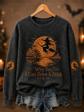 Women's Casual Printed Long-Sleeve Sweatshirt