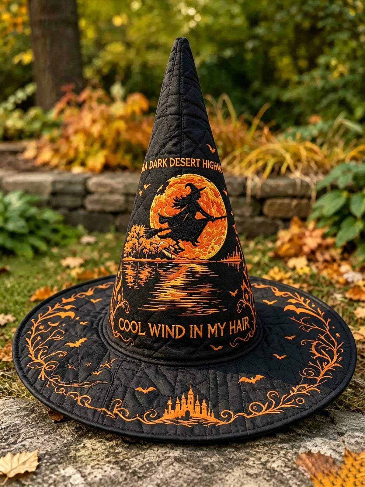 Retro Halloween On A Dark Desert Highway Cool Wind In My Hair Print Cap