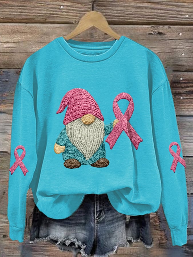 Women's Breast Cancer Awareness Print Comfort Sweatshirt