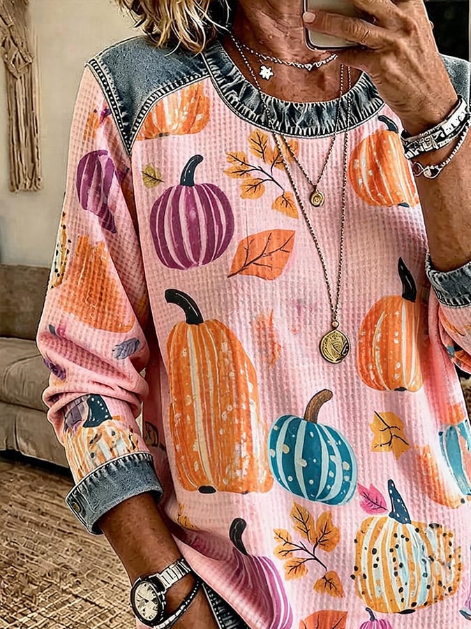 Women's Casual  Print Pullover Sweatshirt