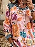 Women's Casual  Print Pullover Sweatshirt