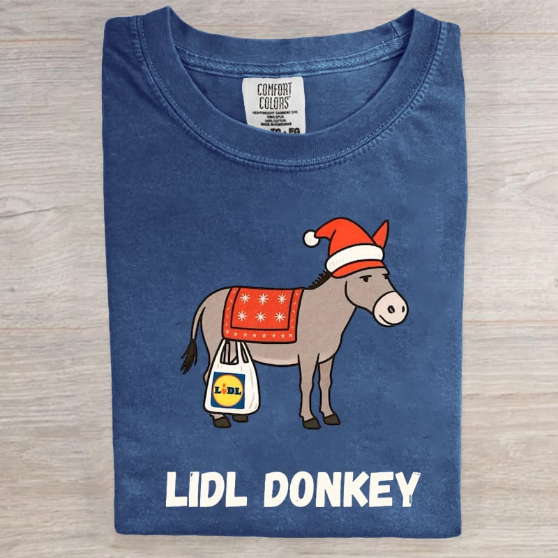 Lidl Donkey Christmas Art Print T-Shirt