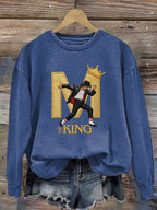 Women's Casual Printed Long-Sleeve Sweatshirt