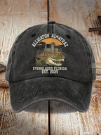 Unisex Casual Alcatraz Crocodile Print Hat