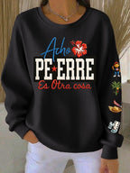 Women's Puerto Rico Print Crewneck Sweatshirt