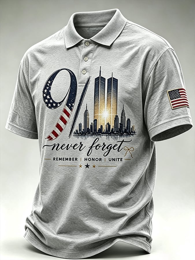 Men's 9.11 Never Forget Print Casual Top