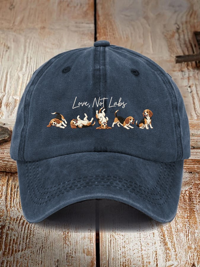 Unisex Love Not Labs Save The Beagles Printed Hat