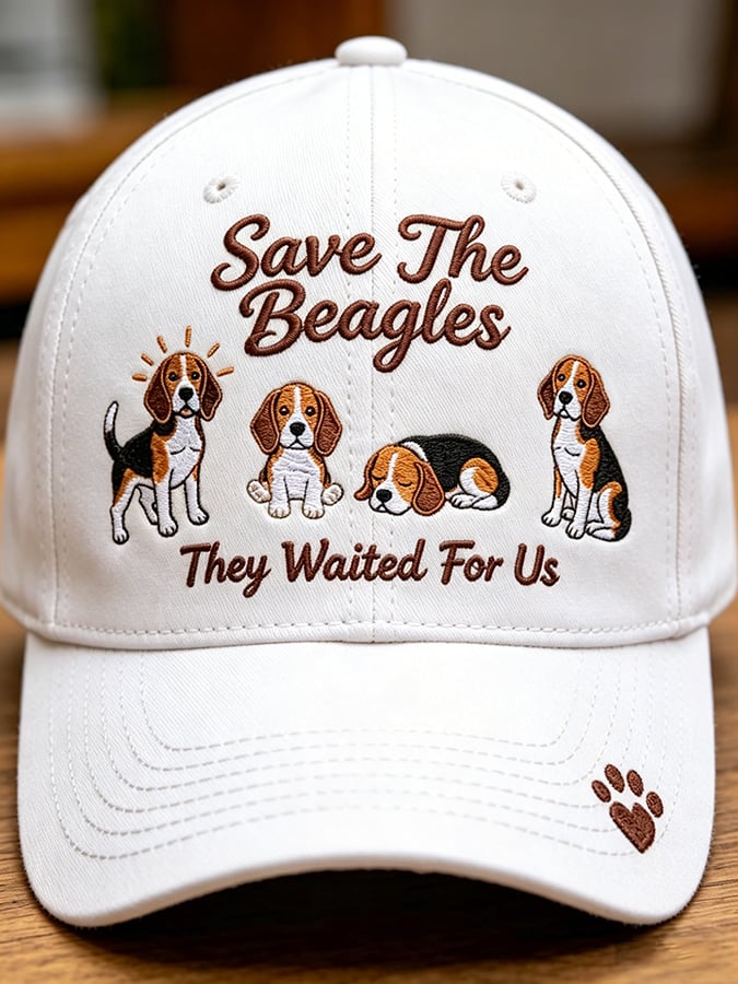 Unisex Save The Beagles They Waited For Us  Printed Art Printed Hat