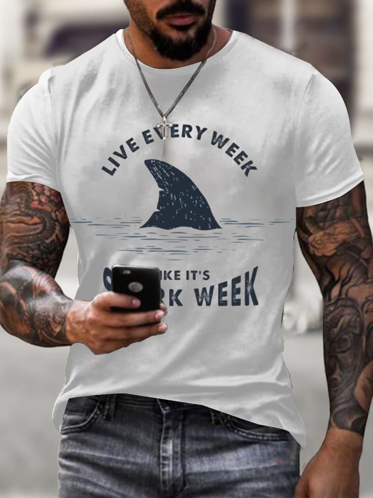Men's Shark Print T-shirt
