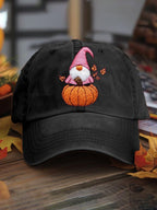 Women's casual autumn pink washed cotton hat