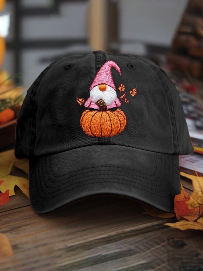 Women's casual autumn pink washed cotton hat
