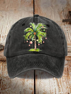 Women's Casual Christmas Palm Tree Print Baseball Cap