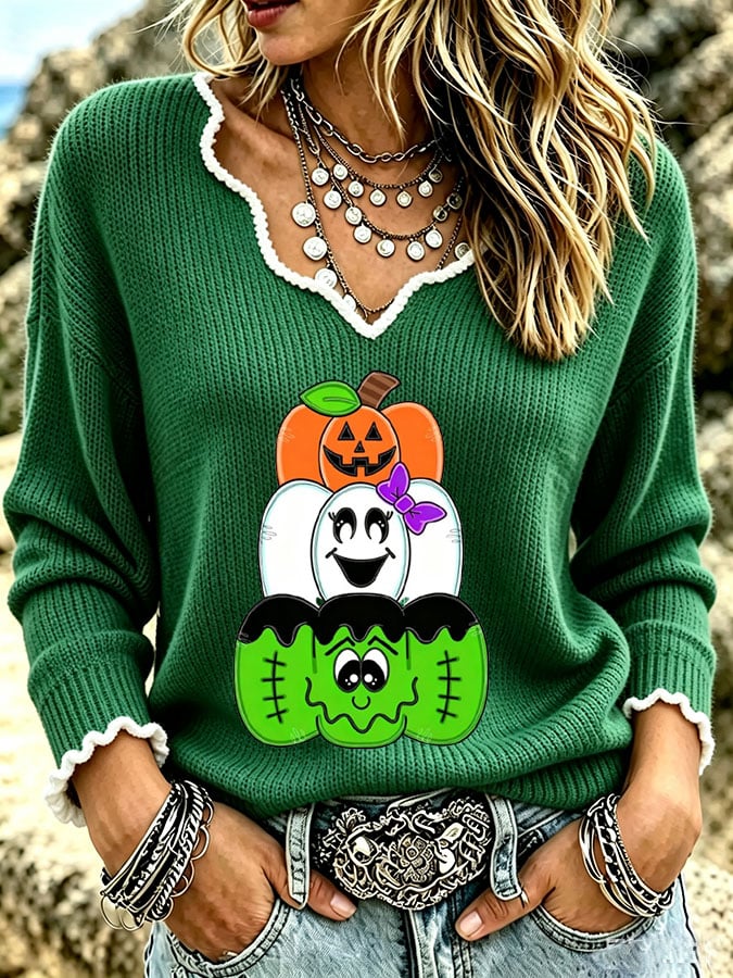 Women's Casual Retro Collar Frayed Edge Top