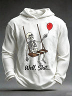 Men's Retro Halloween Well, shit... Printing Hoodie