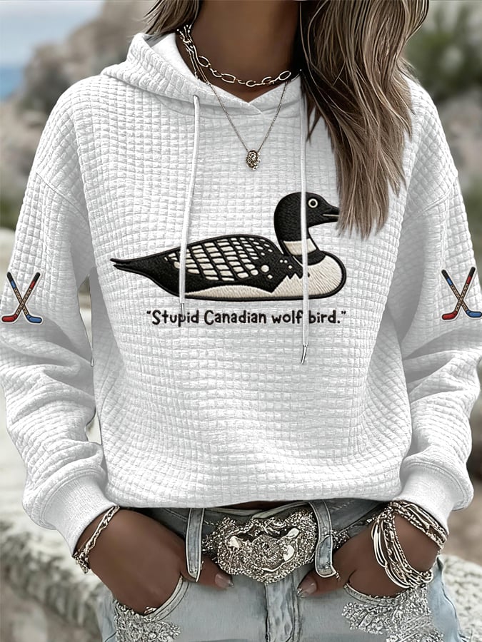 Women's Hockey Romance Print Casual Hoodie