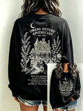 Women's Always Throw Spilled Salt Over Your Left Shoulder Print Casual Sweatshirt