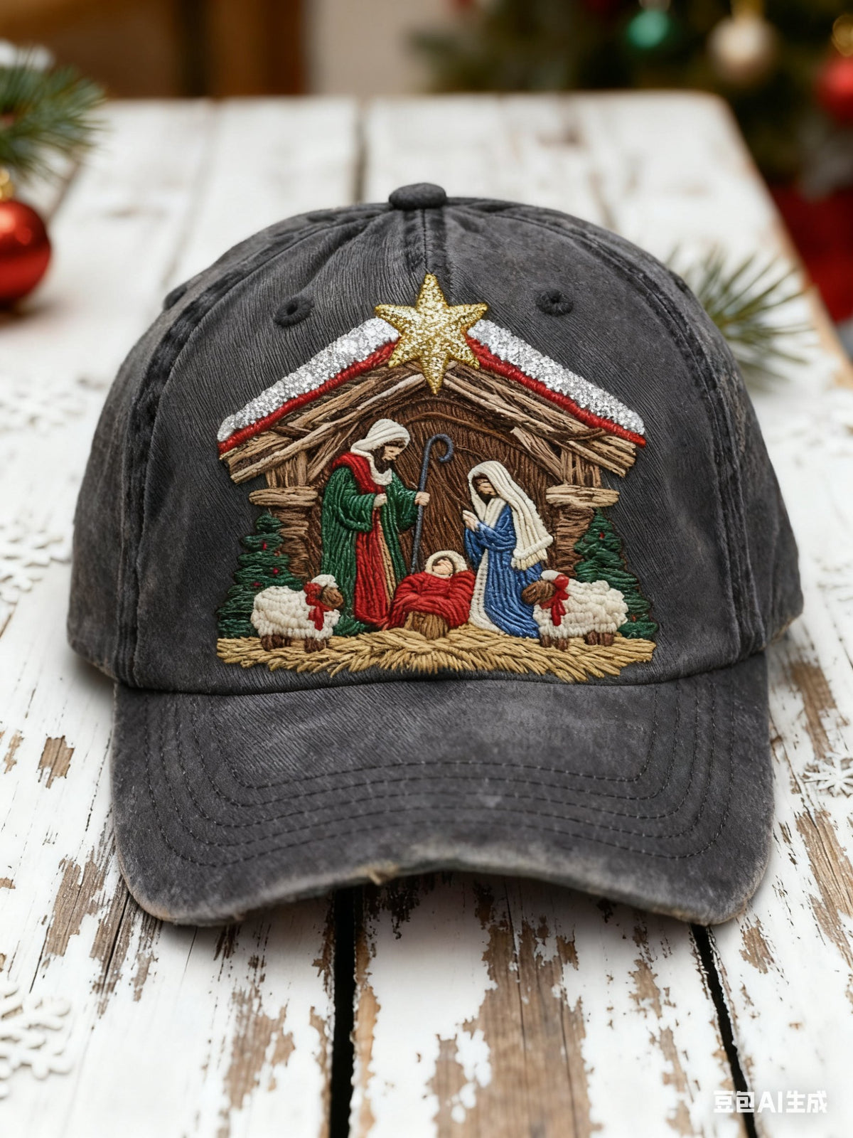 Unisex Casual Christmas Jesus Washed Cotton Hat