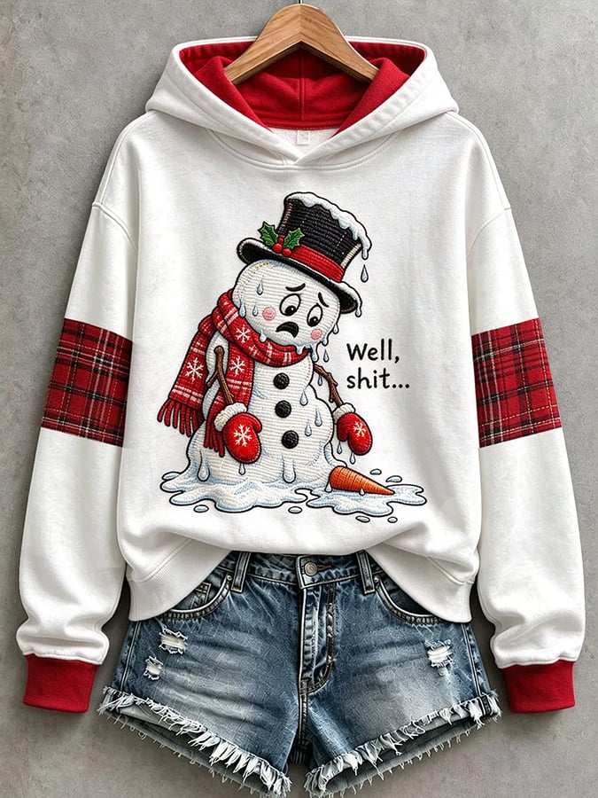 Women's Fun Christmas Snowman Hoodie