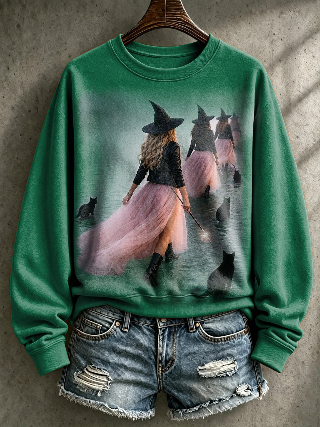 Women's Casual Printed Long-Sleeve Sweatshirt
