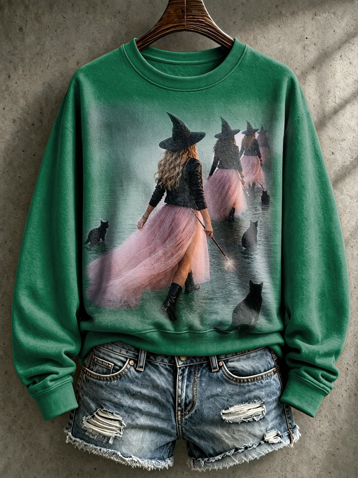 Women's Casual Printed Long-Sleeve Sweatshirt