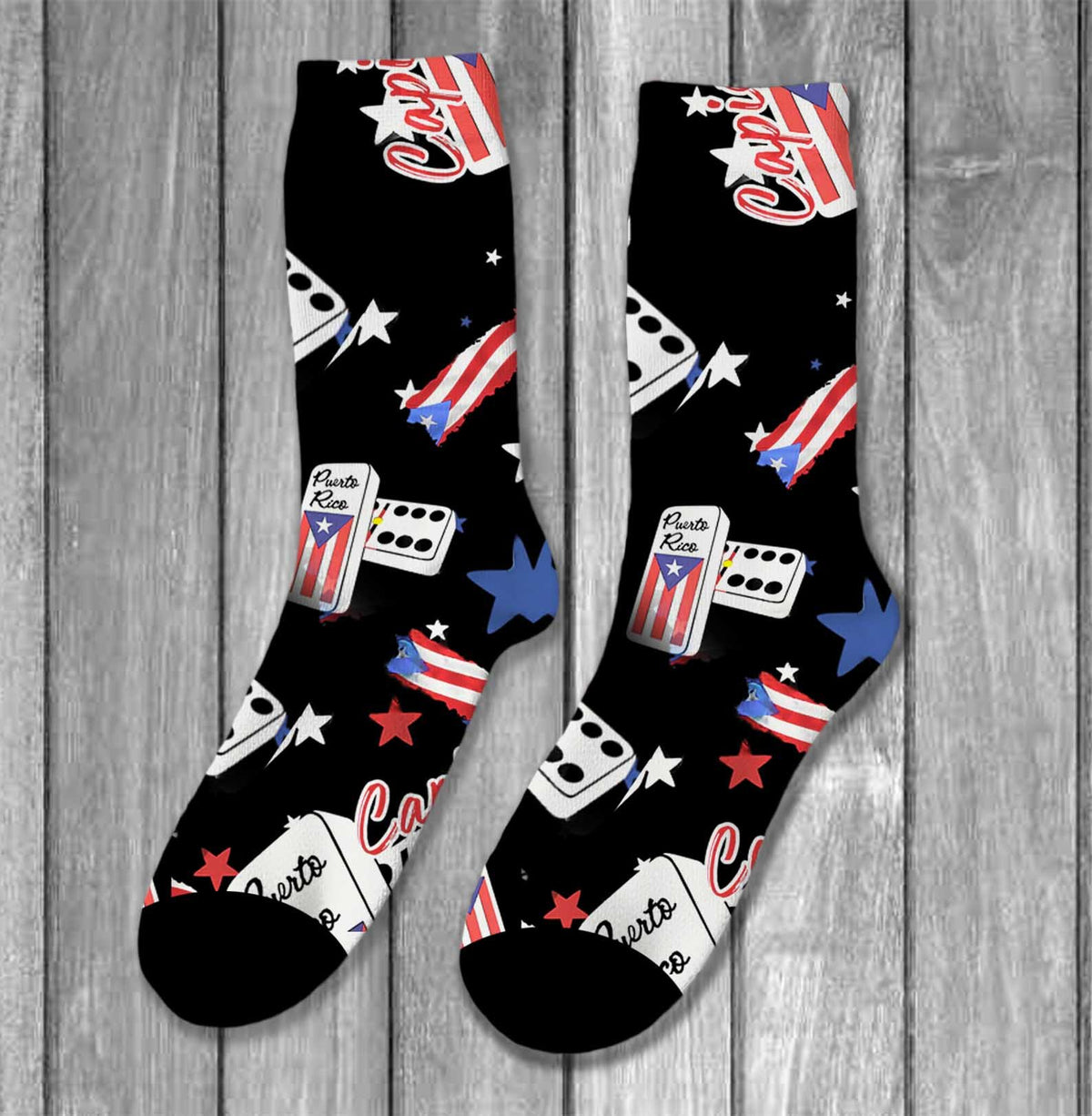 Puerto Rico Singer Printed Socks