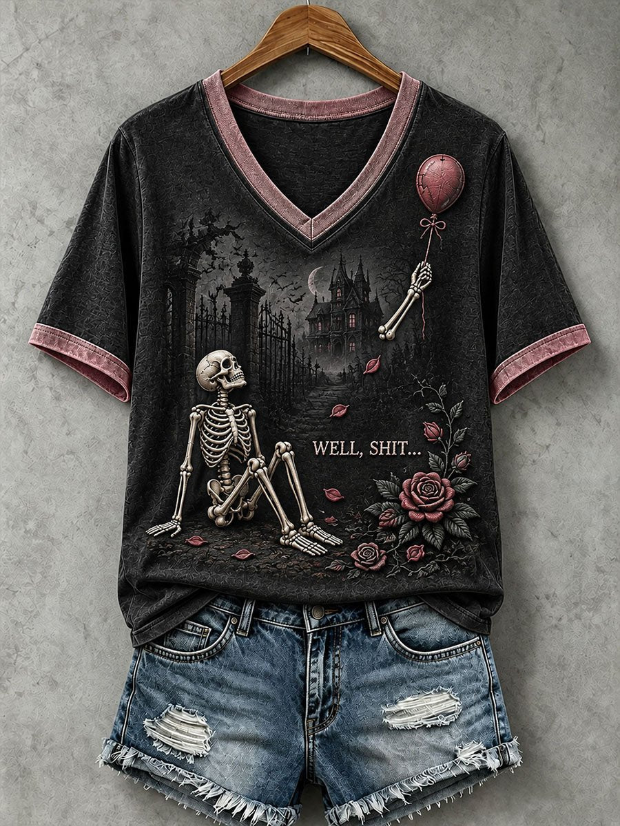 Women's Casual Halloween Printed Casual T-shirt
