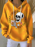Halloween Skeleton 'Dead Inside But Spiced' Hoodie