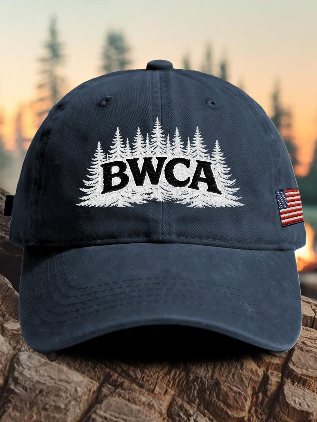 Retro Save The BWCA Save Boundary Waters Canoe Area Wilderness Print Baseball Cap