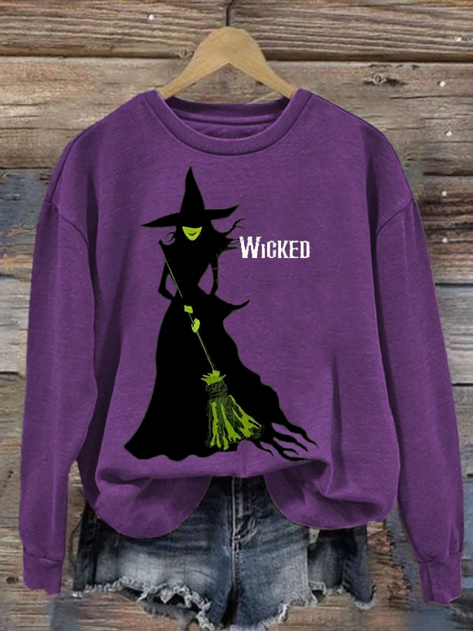 Women's Salem Witch Print Sweatshirt